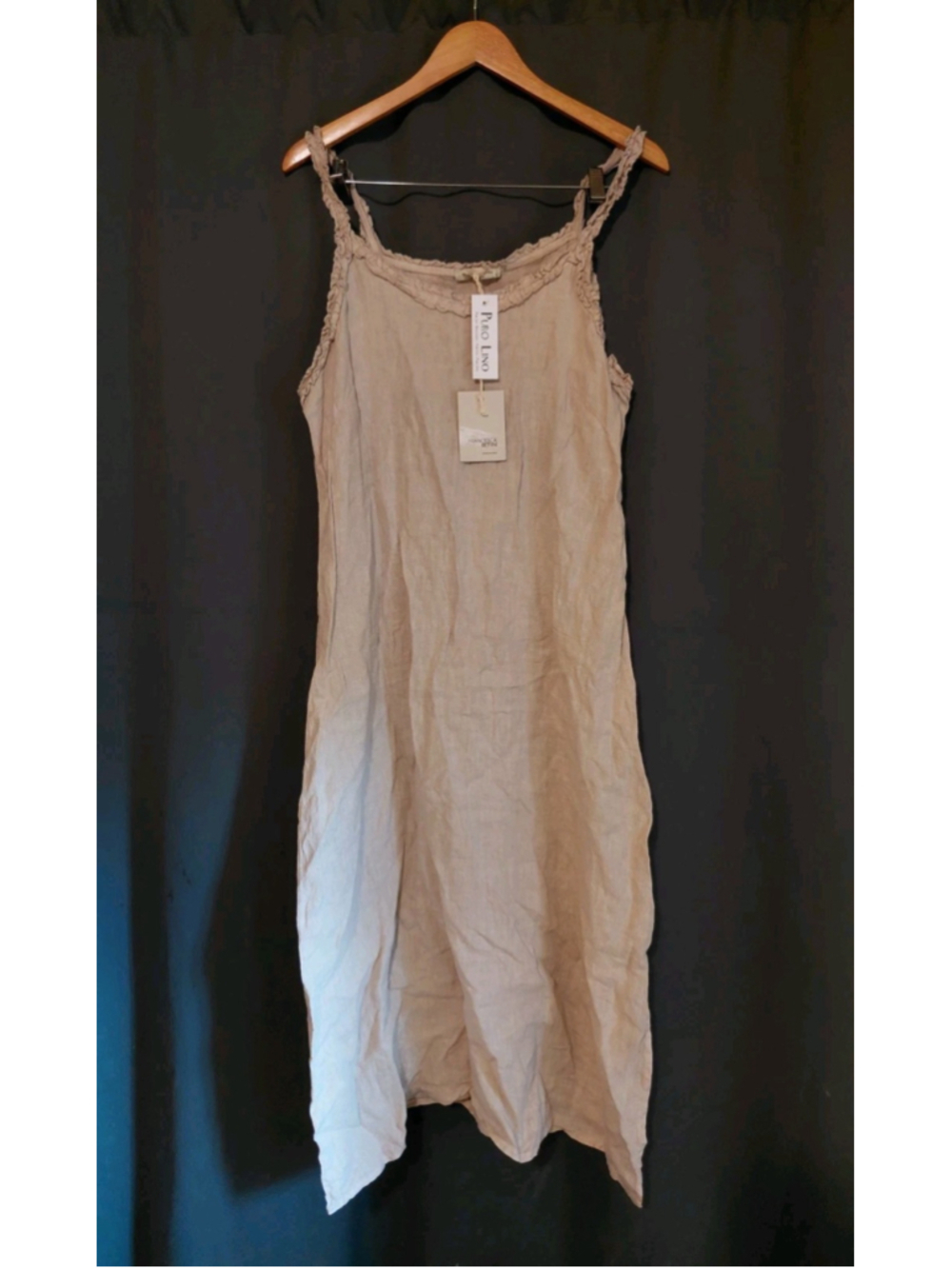 Francesca Bettini ITALY 100% Linen Dress Lagenlook Cottagecore Boho Large NWT - Picture 15 of 15
